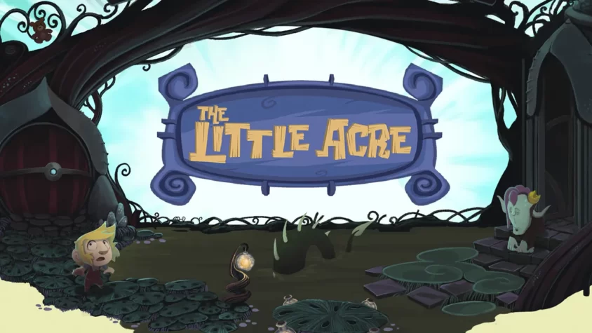Обложка игры The Little Acre Обложка игры The Little Acre, с логотипом и ярким фоном