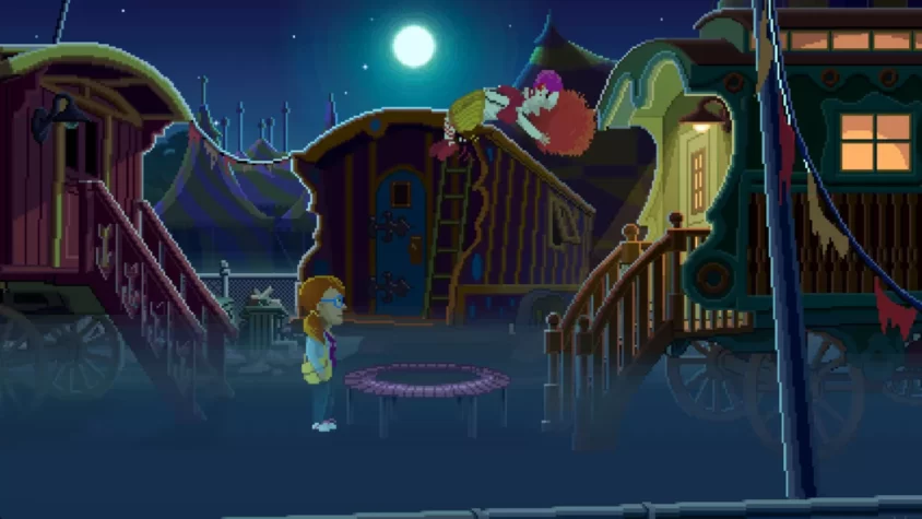 Герои в разговоре в Thimbleweed Park