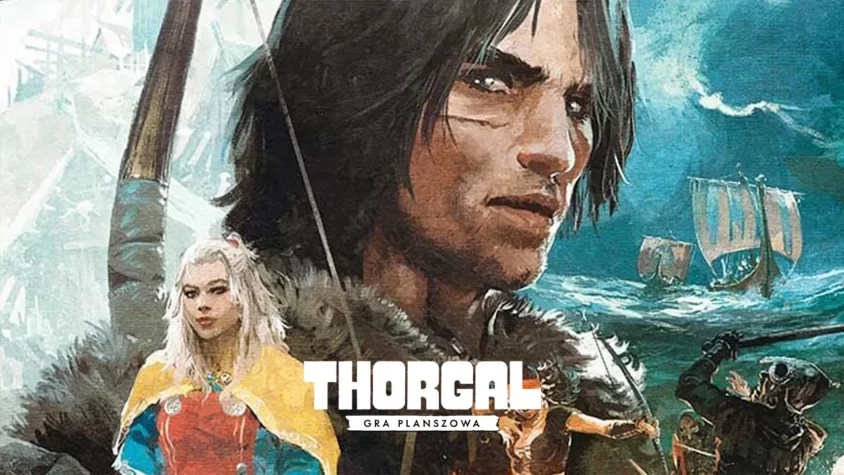 Thorgal: Обложка Обложка игры с изображением героя на фоне кораблей и бушующего моря