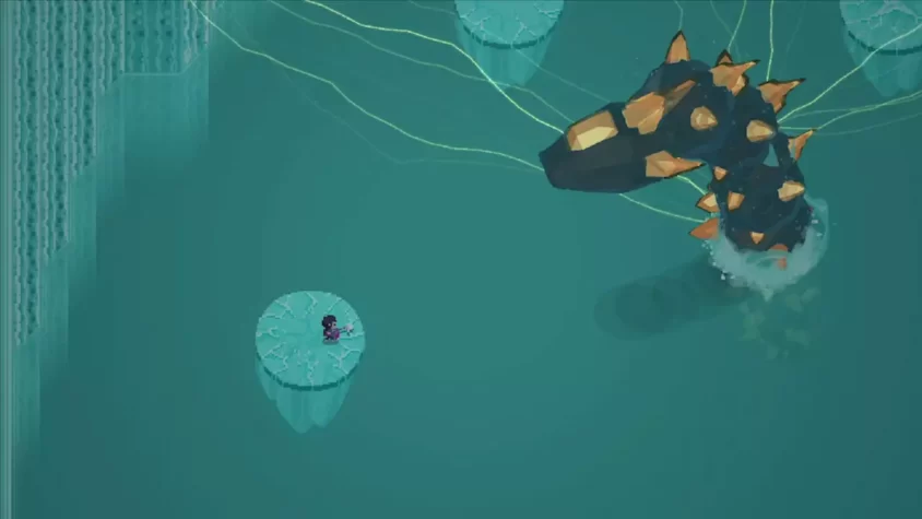 Сражение с ледяным титаном в Titan Souls