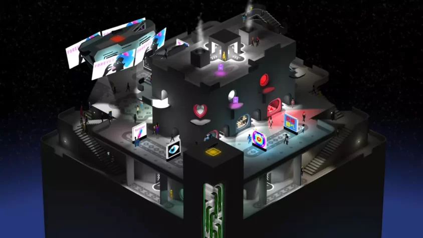 Графика и стиль Tokyo 42 ночью