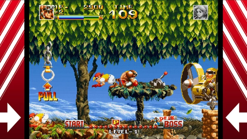 Этап в джунглях с использованием веревки в игре Top Hunter