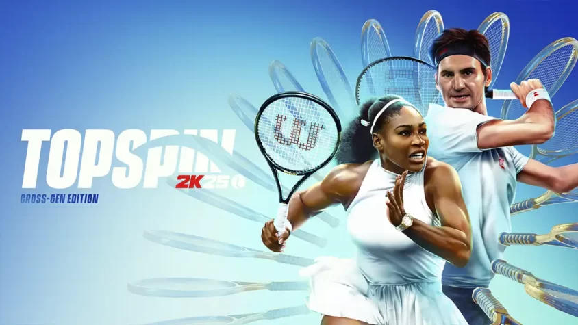 TopSpin 2K25 - Обложка игры Обложка игры TopSpin 2K25 с Сереной Уильямс и Роджером Федерером