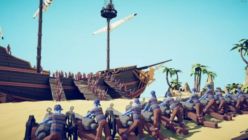 Битва на пиратском корабле в Totally Accurate Battle Simulator