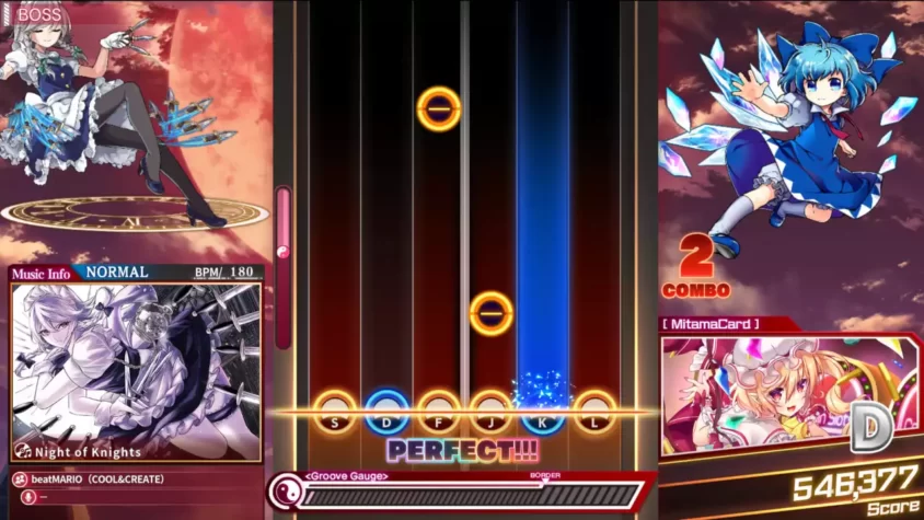 Геймплей: Битва с боссом в Touhou Danmaku Kagura Phantasia Lost