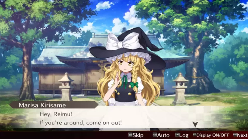 Сцена общения в Touhou Danmaku Kagura Phantasia Lost