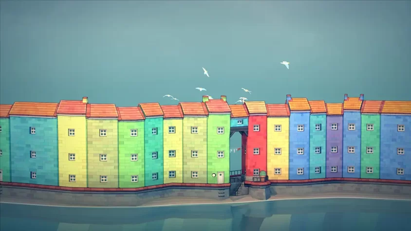 Начало строительства в Townscaper