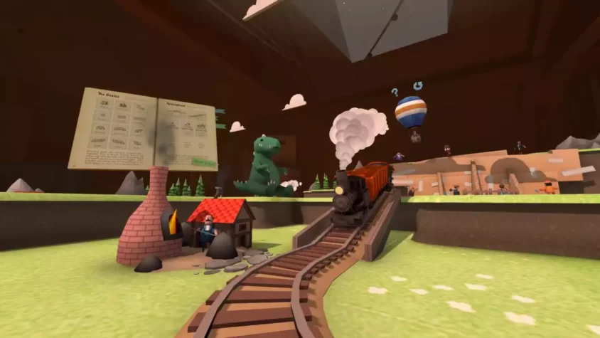 Игровой процесс Toy Trains VR - водный мир и поезда