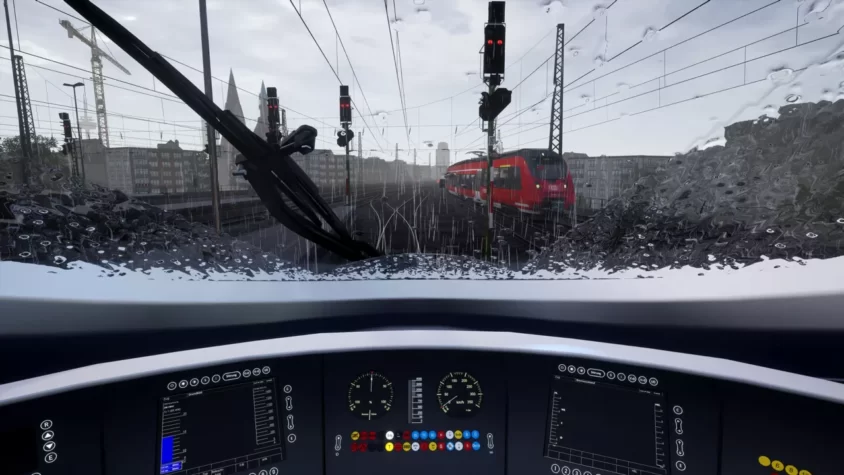 Вид из кабины поезда в Train Sim World 2