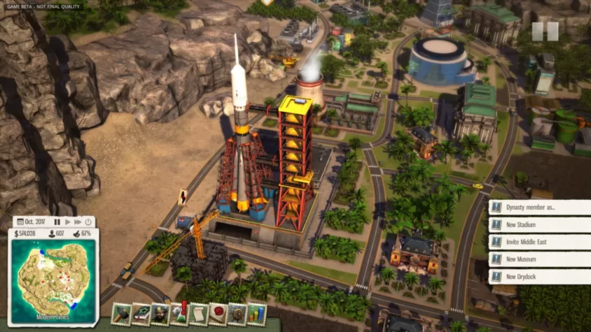 Ракетный запуск в Tropico 5