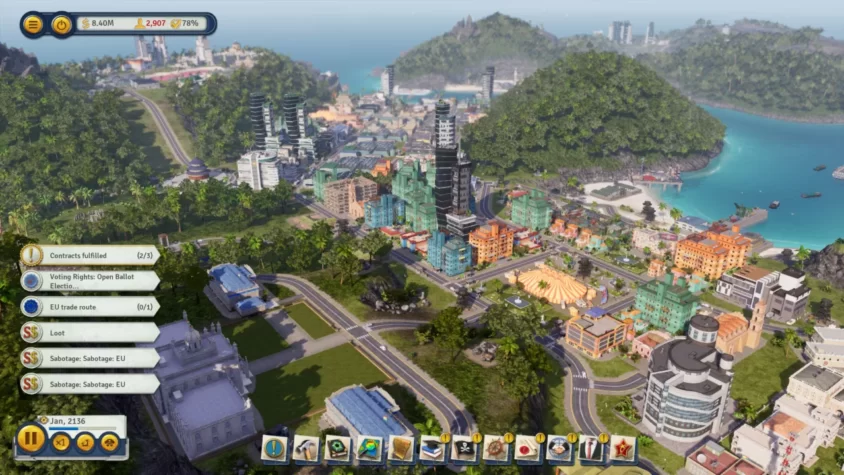 Полицейский дирижабль над городом с русским куполом в Tropico 6