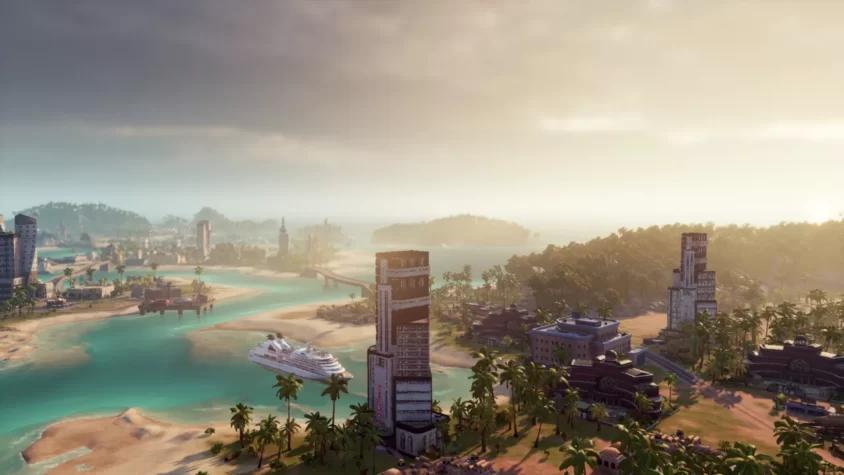 Городская панорама с высоты в Tropico 6