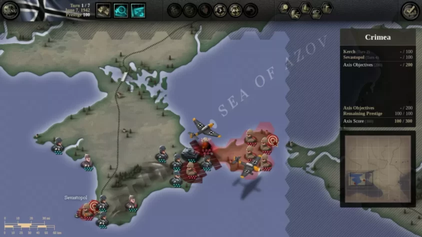 Карты Крыма с размещением войск в Unity of Command
