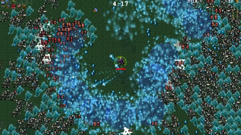 Окружение противниками в темных лесах и использование мощной магии