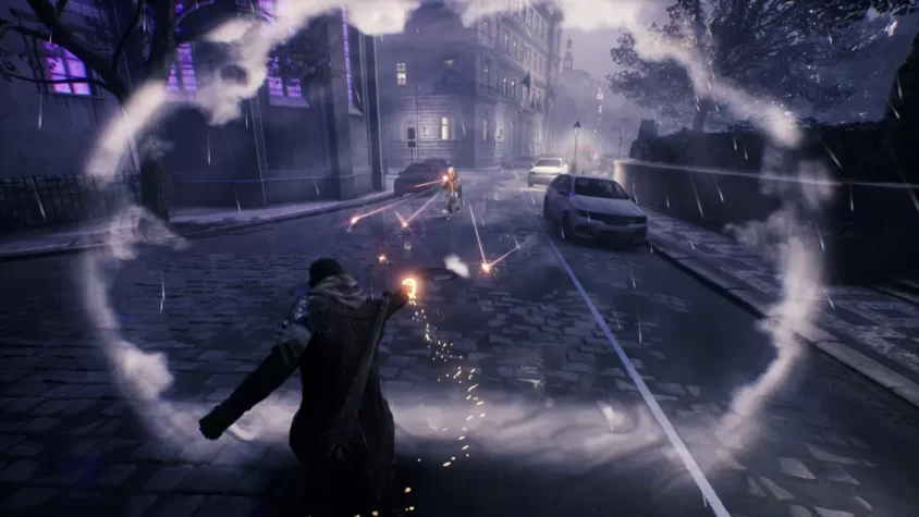 Бой на улице в Vampire: The Masquerade - Bloodhunt