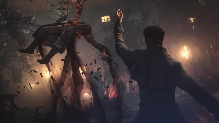 Главный герой игры Vampyr использует свои силы, поднимая противника в воздух