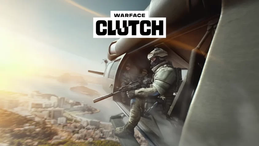 Warface: Clutch — Где всё ещё нельзя расслабиться даже на вертолёте Обложка игры Warface: Clutch с солдатами на вертолёте, готовыми к экшн-сценам, что и должно происходить в каждой игре с этим названием