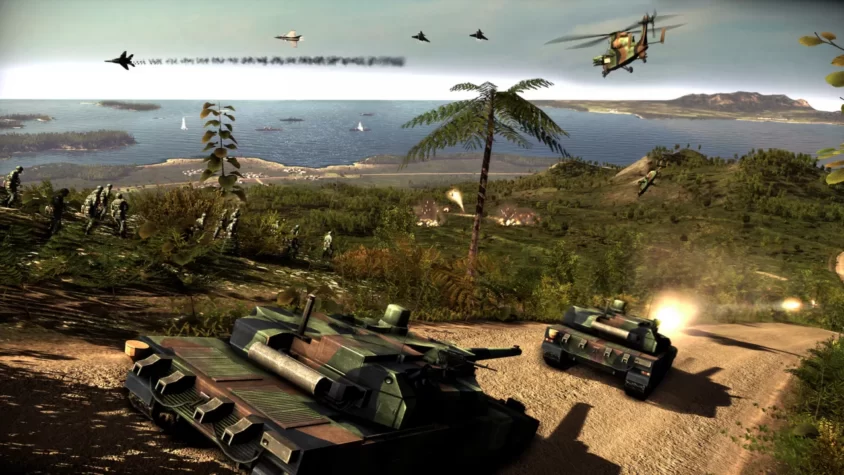Геймплей Wargame: Red Dragon с танками, авиацией и военными действиями