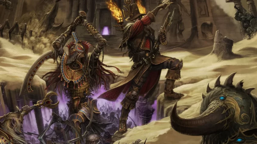Экран выбора расы в игре Warhammer Online: Age of Reckoning
