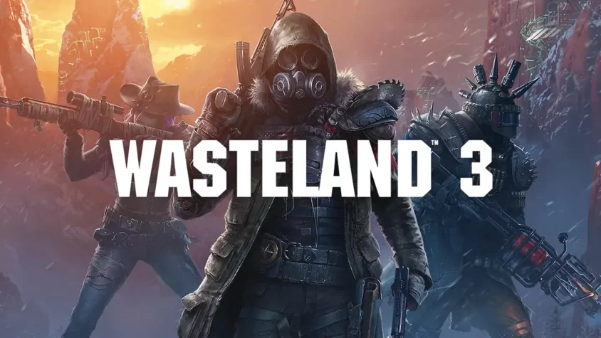 Обложка игры Wasteland 3 с персонажами в постапокалиптическом мире