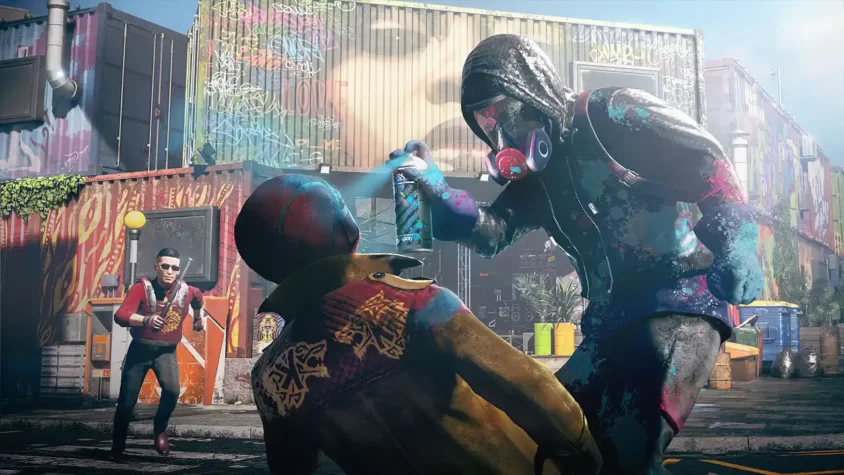 Скриншот из Watch Dogs: Legion - Протагонист в свином маске