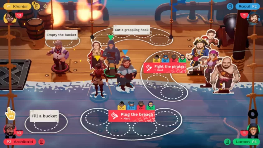 Герои игры Worlds of Aria сражаются с пиратами на корабле