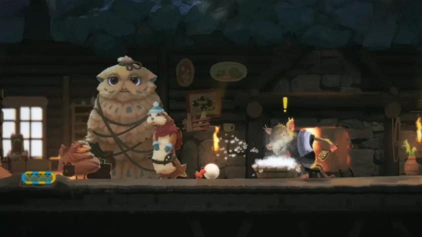 Геймплей Yoku's Island Express в подземелье с мозаикой из драгоценных камней