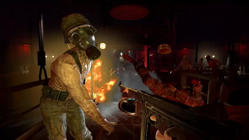 Зомби в масках с оружием в Zombie Army VR