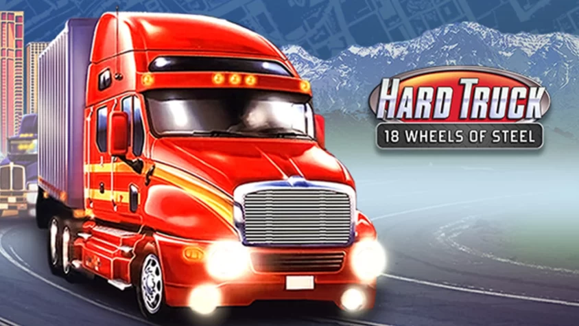 Обложка игры 18 Wheels of Steel — грузовик на фоне гор