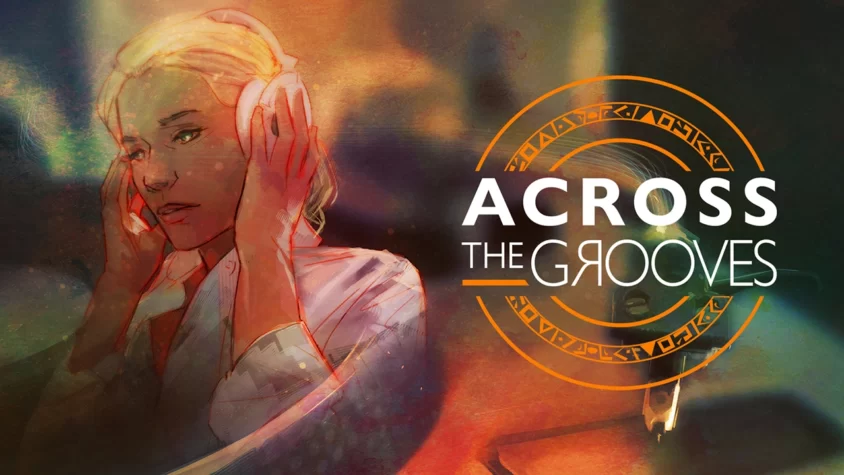 Across the Grooves - обложка игры Обложка игры Across the Grooves, изображающая женщину в наушниках, погруженную в музыку