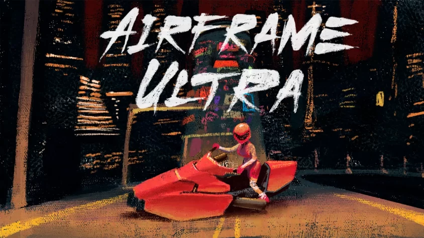 Airframe Ultra: гонки на максимальных оборотах Обложка игры Airframe Ultra с яркой гонщицей на футуристическом байке