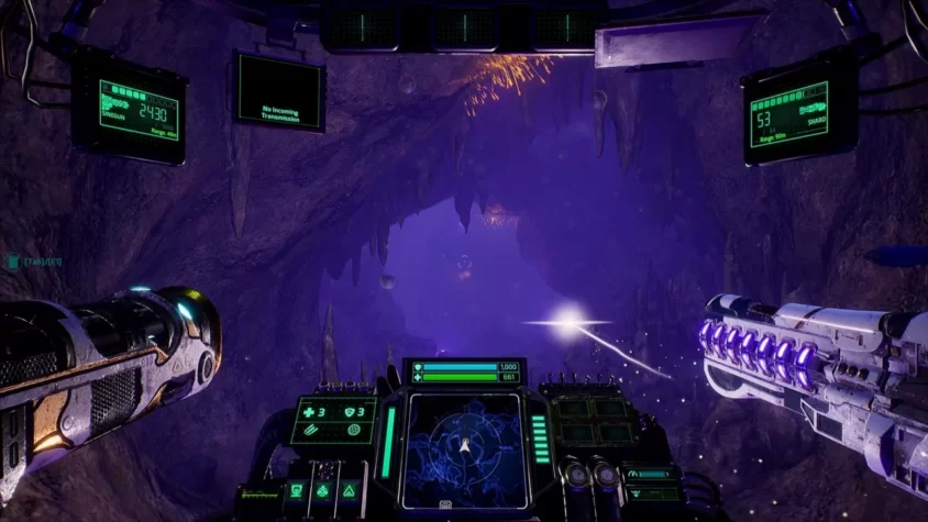 Внутренний вид подводного аппарата в пещере Aquanox Deep Descent