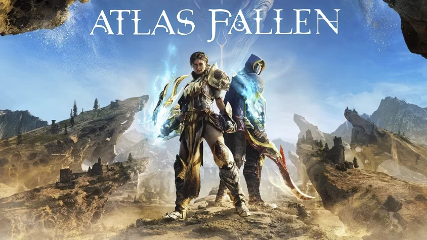 Atlas Fallen — обложка игры Главная обложка игры Atlas Fallen с героями на фоне разрушенного мира