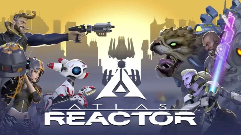 Atlas Reactor - Обложка игры Обложка игры Atlas Reactor с персонажами, готовыми к бою