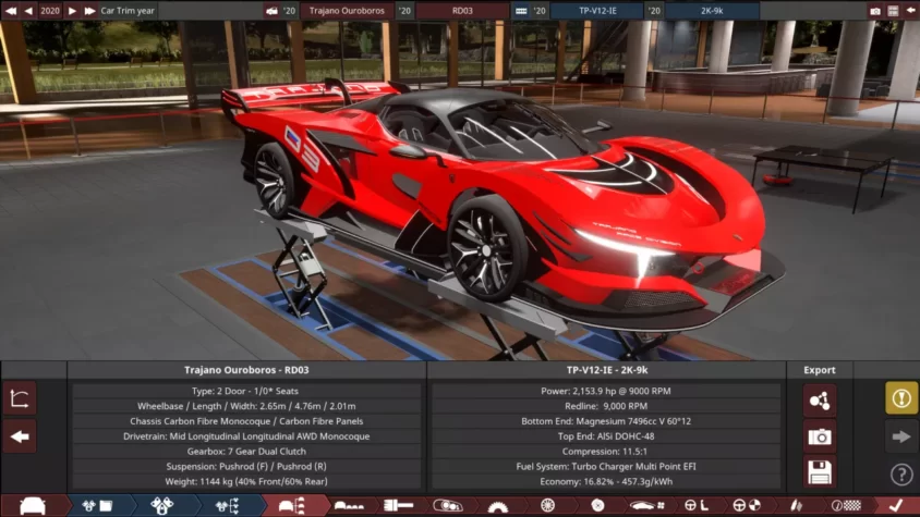 Тюнингованный автомобиль в игре Automation - The Car Company Tycoon Game