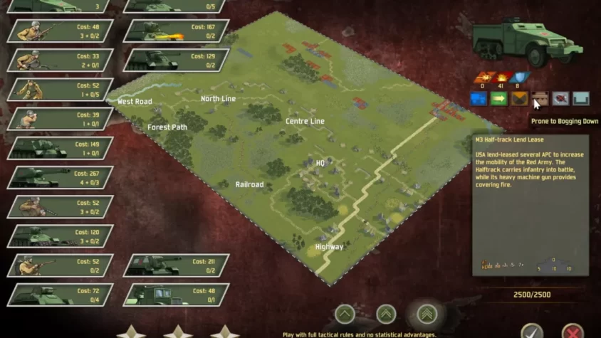 Геймплей Battle Academy 2: Eastern Front с картой и юнитами на поле боя