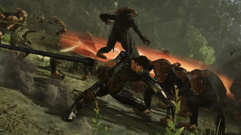 Гатс в бою с ордой монстров в Berserk and the Band of the Hawk