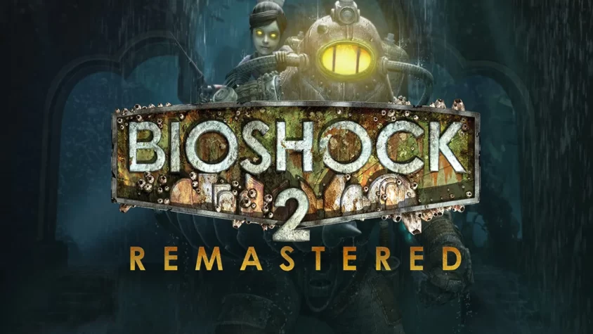 BioShock 2 Remastered: Завораживающая обложка Обложка игры BioShock 2 Remastered, где изображены Дайвер и девочка-Литл-Систер в мрачном подводном мире