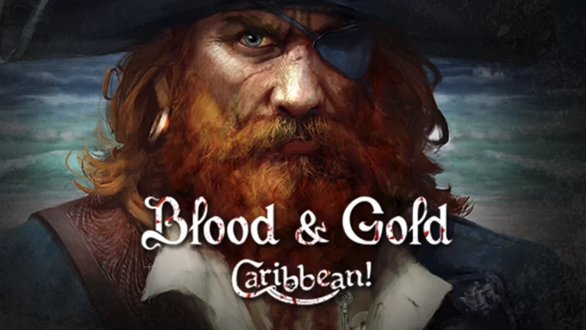 Blood & Gold: Caribbean! - Обложка Коварный пират с огненно-рыжими волосами и непрощающим взглядом. Он только что получил свой очередной сундук с сокровищами... или, возможно, приготовился отнять его у кого-то другого