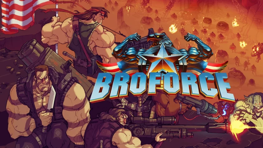 Broforce – Сила братства Брутальные герои в действии, готовые разрушить всё на своём пути