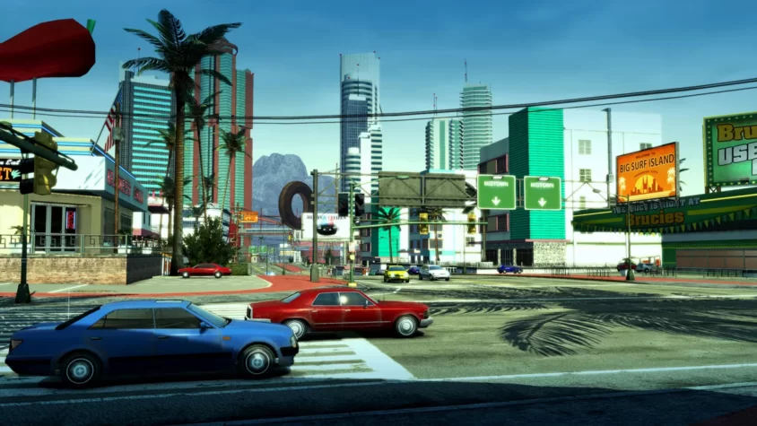 Городские улицы с машинами в Burnout Paradise Remastered