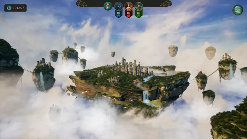 Плавающий остров в облаках в игре Celestial Empire