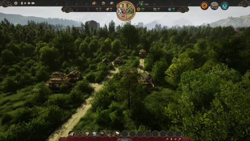 Тихая деревня в лесу в игре Celestial Empire