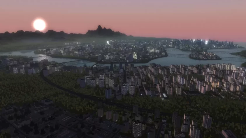 Вид на город в игре Cities in Motion 2
