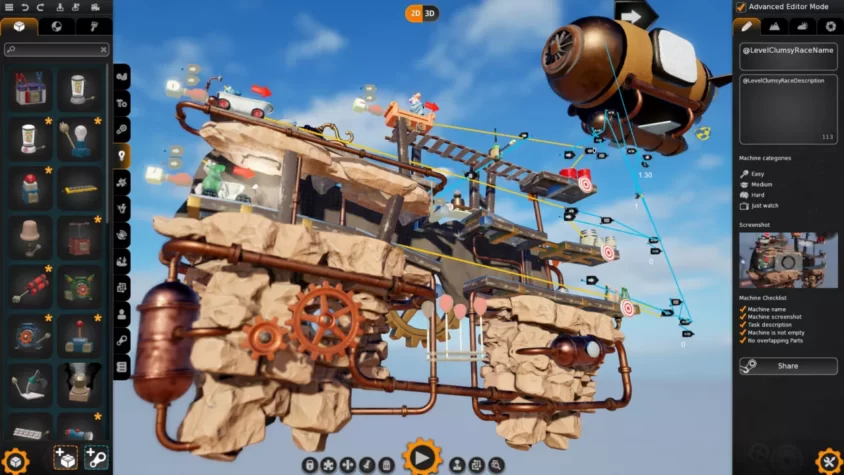 В Crazy Machines 3 даже горные пейзажи становятся платформами для твоих безумных механизмов