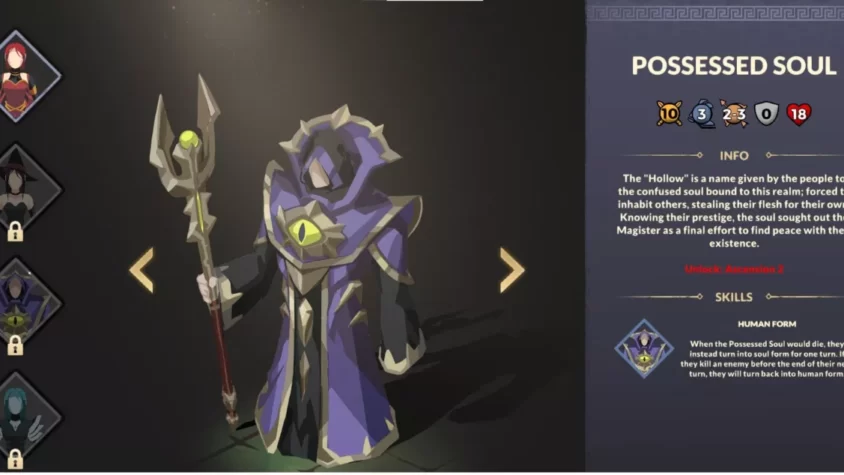 Персонаж Possessed Soul в игре Defend the Rook, с информацией и навыками