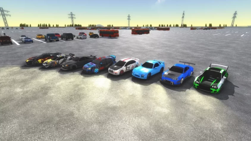 Коллекция автомобилей в Drift City Underground, от спорткаров до машин, напоминающих фильмы о супергероях