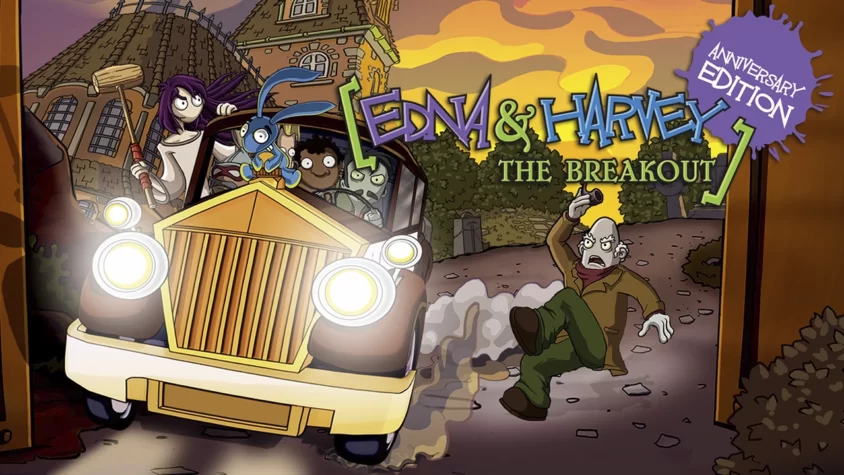 Обложка игры Edna & Harvey: The Breakout — два психа и их приключения