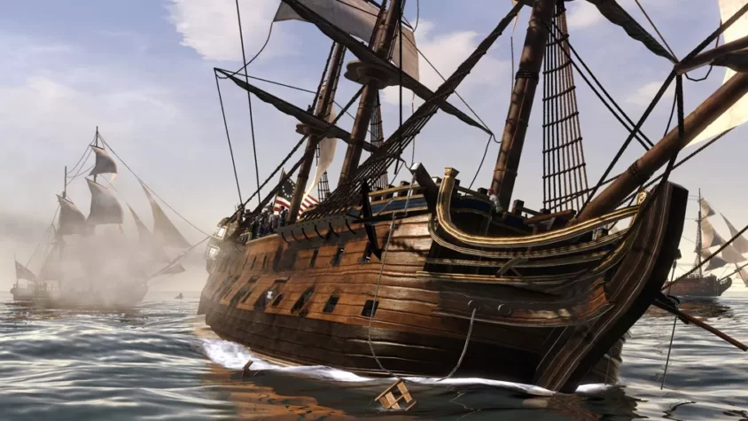 Корабль в игре Empire: Total War в боевой готовности