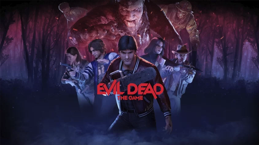 Evil Dead: The Game – Обложка игры Обложка игры Evil Dead: The Game, где герои с бензопилами и оружием стоят против армии мертвых